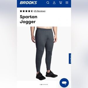 Brooks Spartan Jogger in Asphalt size Medium